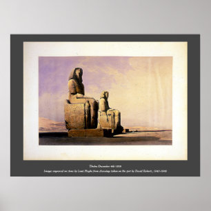 Thebes 4. Dezember 1838 David Roberts / Haghe Art Poster