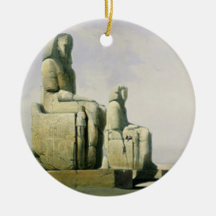Thebes am 4. Dezember 1838 Detail der Kolosse O Keramik Ornament