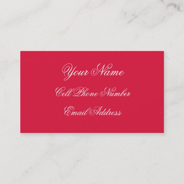 TheColorWheel Crimson Standard Business Card Visitenkarte (Vorderseite)
