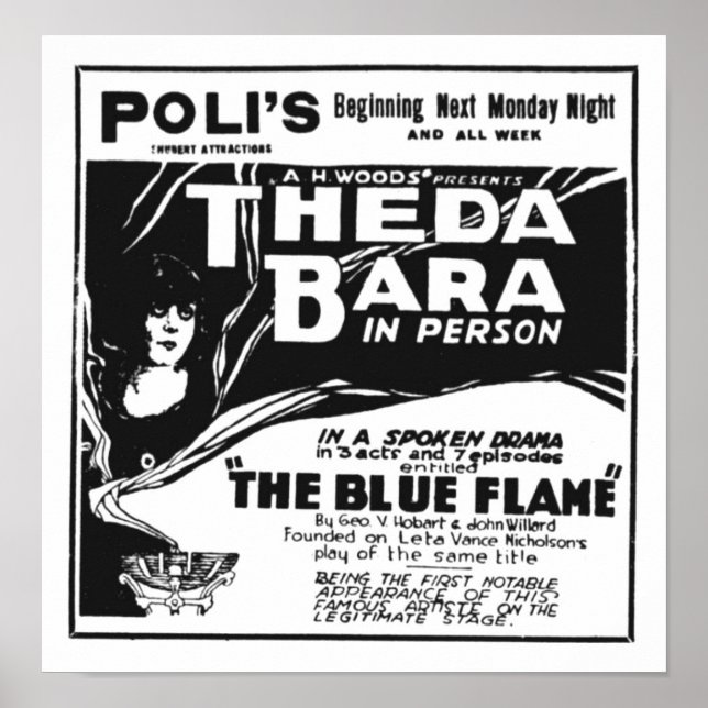 Theda Bara 1920 Poster persönliches Erscheinungsbi (Vorne)