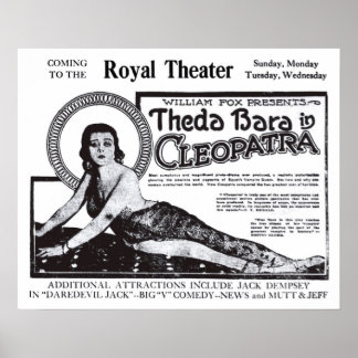 Theda Bara 1920 Vintager Film und Poster