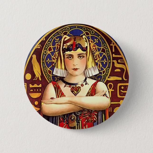 Theda Bara als Cleopatra Vintag Movie Button (Vorderseite)