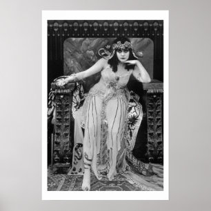Theda Bara Cleopatra B&W Movie Poster