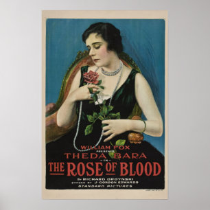 Theda Bara die Rose des Blut-Film-Plakats Poster