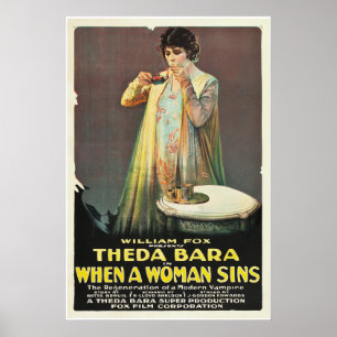 Theda Bara "When a Woman Sins" Poster