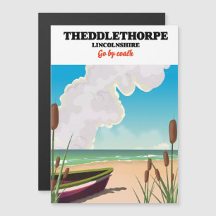 Theddlethorpe Lincolnshire Reiseplakat. Magnetkarte