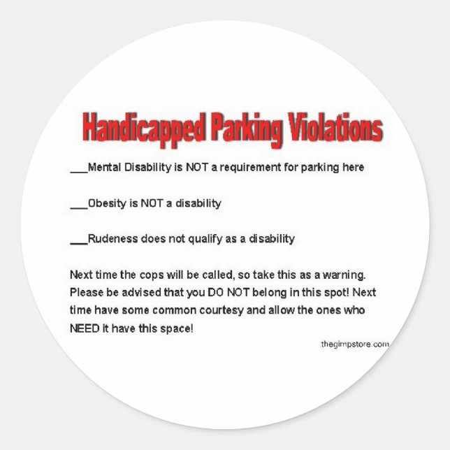 thegimpstore.com runder aufkleber (Vorderseite)