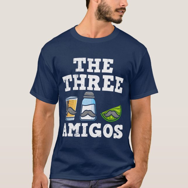 Thehree Amigosequila Meican Drink Meico funny T-Shirt (Vorderseite)