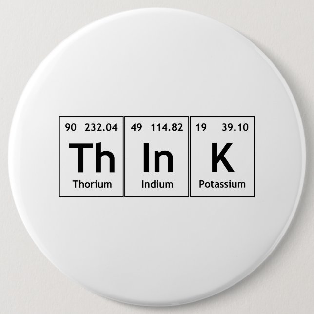 TheInK Periodic Table Element Word Chemistry Symbo Button (Vorderseite)