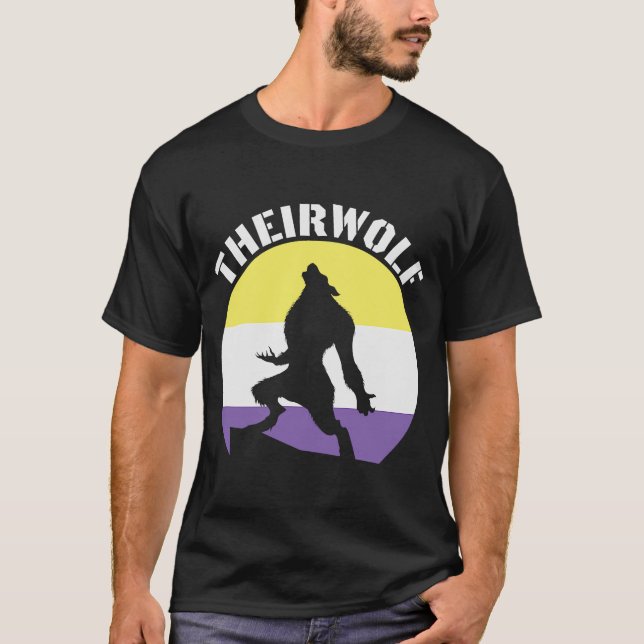 Theirwolf Androgynous Non-Binary Gender Identity G T-Shirt (Vorderseite)