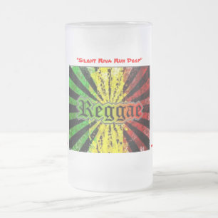 Thejamkingshow Reggae-Sprichwort-Tasse Mattglas Bierglas