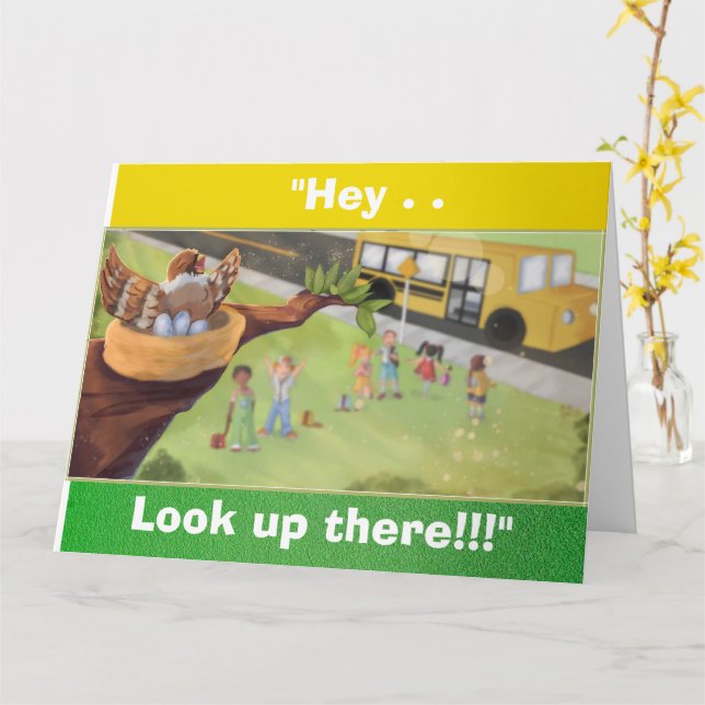 #TheLittleBirdThatChirped Happy Mother Day Karte (Gelbe Blume)