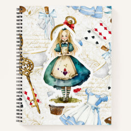 Thema Alice im Wunderland Notizbuch
