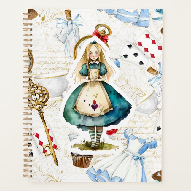 Thema Alice im Wunderland Planer (Vorderseite)