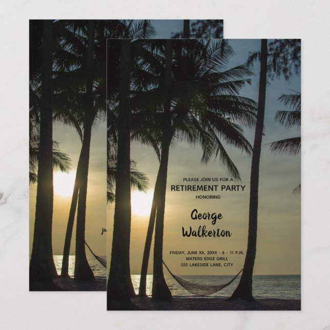 Thema "Altersversorgung" - Party Einladung (Vorne/Hinten)