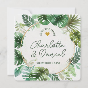 Thema Aquarelldruck   Hochzeit   SAVE THE DATE Einladung