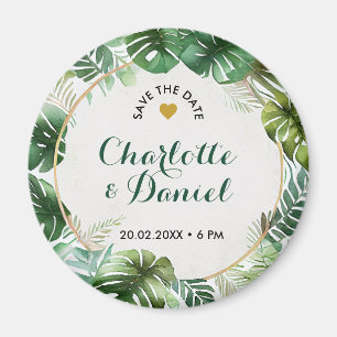 Thema Aquarelldruck   Hochzeit   SAVE THE DATE Magnet