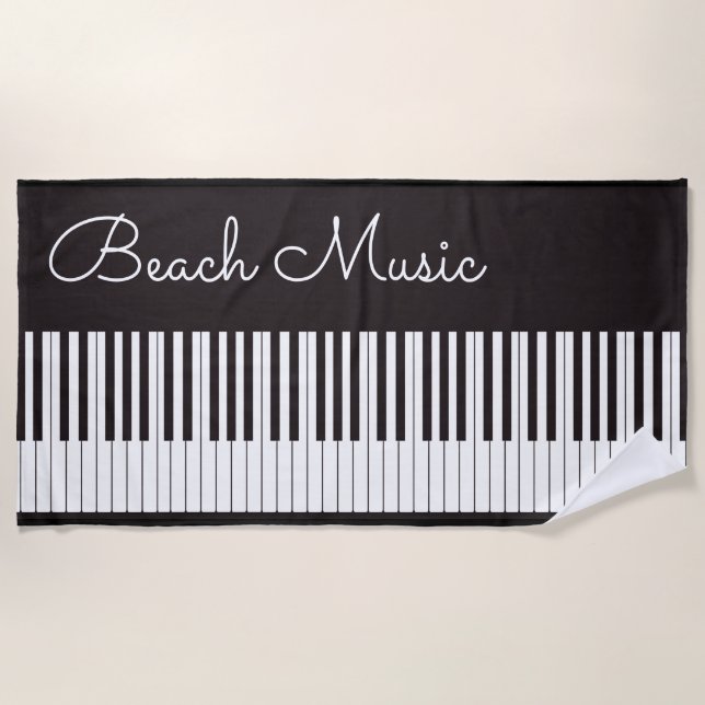 Thema Beach Music Piano Strandtuch (Vorderseite)