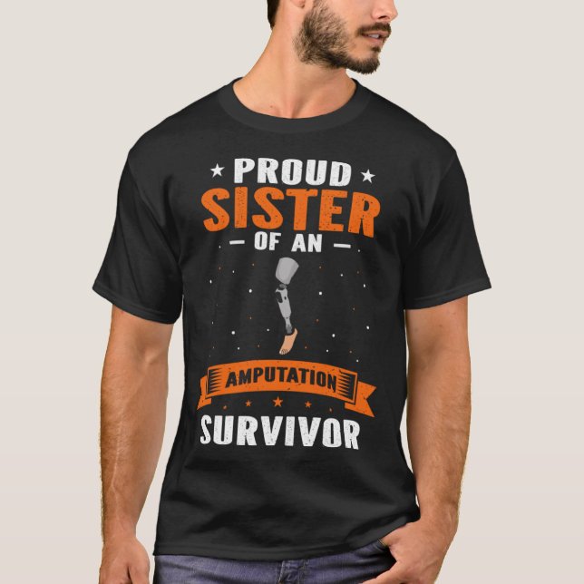 Thema "Bionic Leg" und "Amputation Survivor" T-Shirt (Vorderseite)