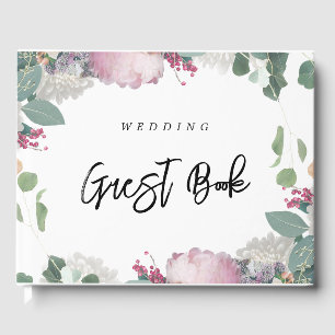 Thema Blumenhochzeit Gästebuch