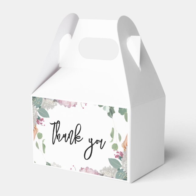 Thema Blumenhochzeit Geschenkschachtel (Vorderseite)