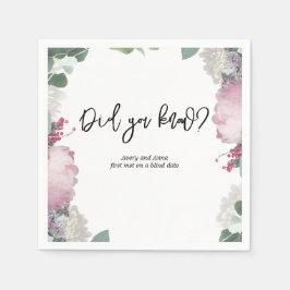 Thema Blumenhochzeit Serviette