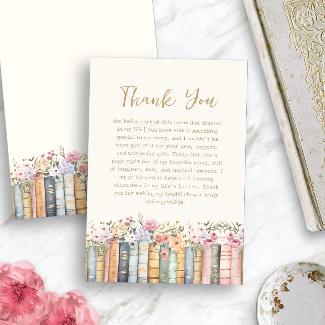 Thema buchen Danke Karte (Book Theme Thank You Card
)