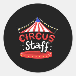 Thema "Circus Staff Children Kindergeburtstag" Runder Aufkleber