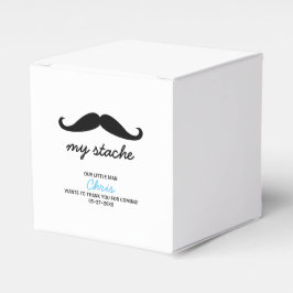 Thema des ersten Geburtstagsmustache Geschenkschachtel
