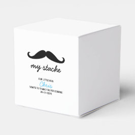 Thema des ersten Geburtstagsmustache Geschenkschachtel