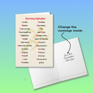 Thema des Runner-Alphabets Karte