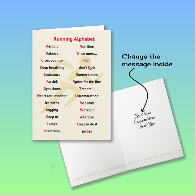 Thema des Runner-Alphabets Karte (Von Creator hochgeladen)