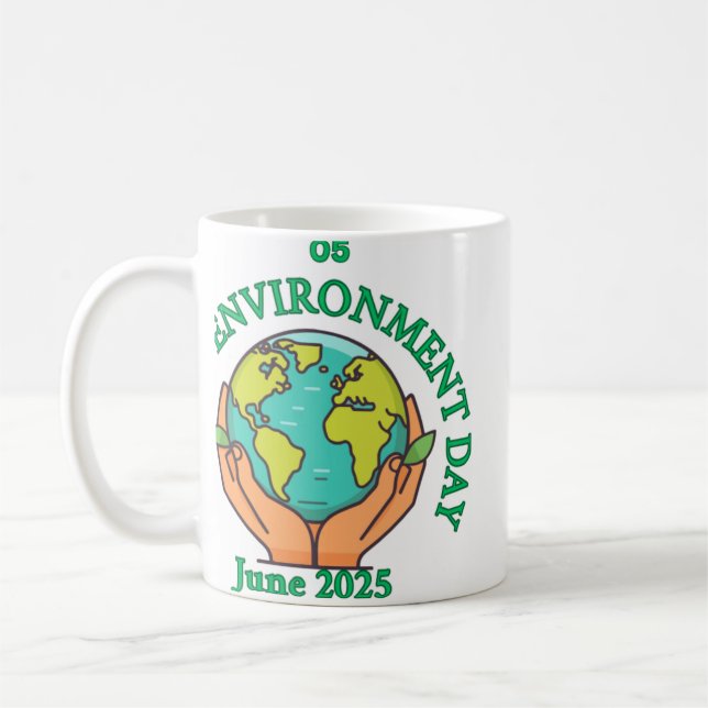 Thema des Weltumwelttags Kaffeetasse (Links)