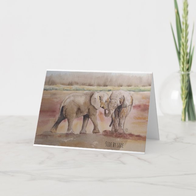 Thema "Freundschaft mit Wildtieren" Dankeskarte (Vorderseite)