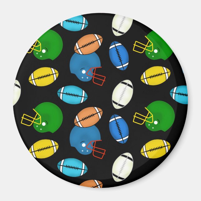 Thema Fußbälle und Helme Magnet (Vorne)