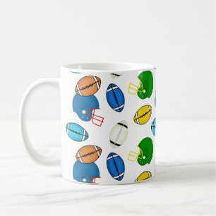 Thema Fußbälle und Helme Tasse