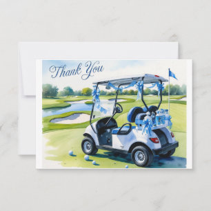 Thema Golf Baby Shower Boy Dankeskarte
