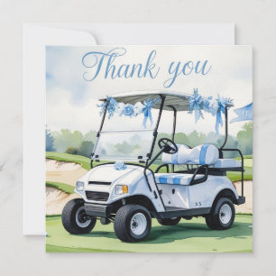 Thema Golf Baby Shower Boy Dankeskarte