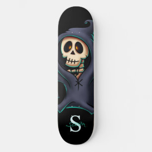 Thema Gothic Skull Monogram Skateboard