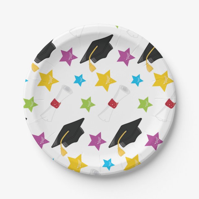 Thema Graduierungsobergrenze Pappteller (Vorderseite)