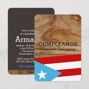 Thema: Himmelblaue Flagge: Puerto Rico Einladung