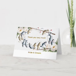 Thema Hochzeitsfeiern für Angelfreunde Dankeskarte