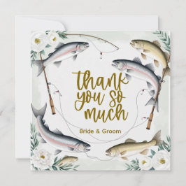 Thema Hochzeitsfeiern für Angelfreunde Dankeskarte