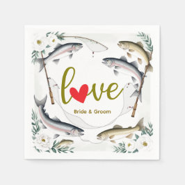 Thema Hochzeitsfeiern für Angelfreunde Serviette