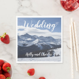 Thema Hochzeitssnowy Serviette