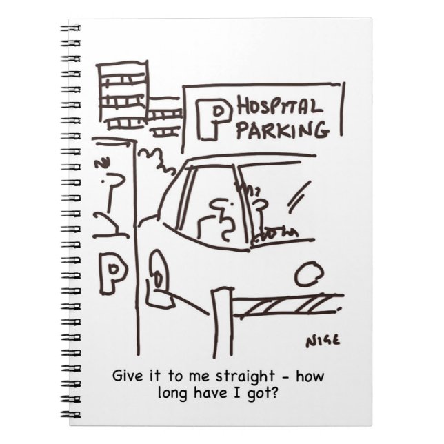 Thema Hospital Car Parking Notizblock (Vorderseite)