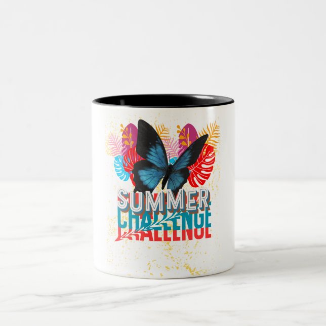 Thema Kaffee-Tasse im Sommer Zweifarbige Tasse (Mittel)