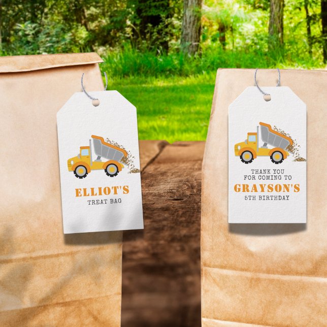 Thema "Kids Dump Truck Construction" Danke Geschenkanhänger (Von Creator hochgeladen)