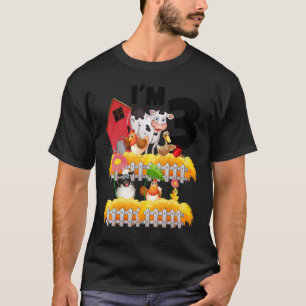 Thema Landtiere 3. Geburtstag Ich bin 3 Jahre alt T-Shirt