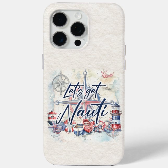 Thema "Let's Get Nauti" für das Küstenschiff Case-Mate iPhone Hülle (Rückseite)